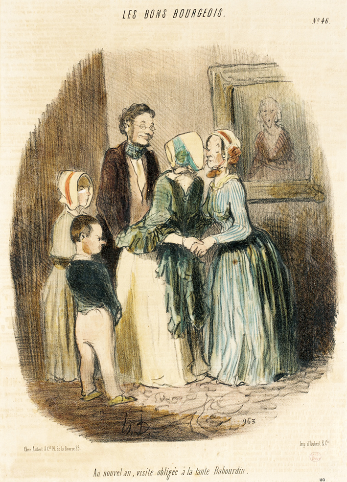  奥诺雷·杜米埃 Honore Daumier ——访问的债权阿姨在新的一年1